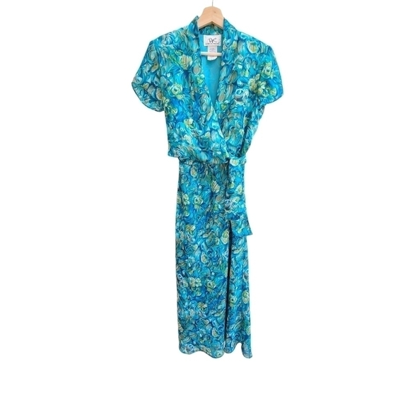 Vintage Donna Ricco Floral Wrap Dress - Picture 1 of 11
